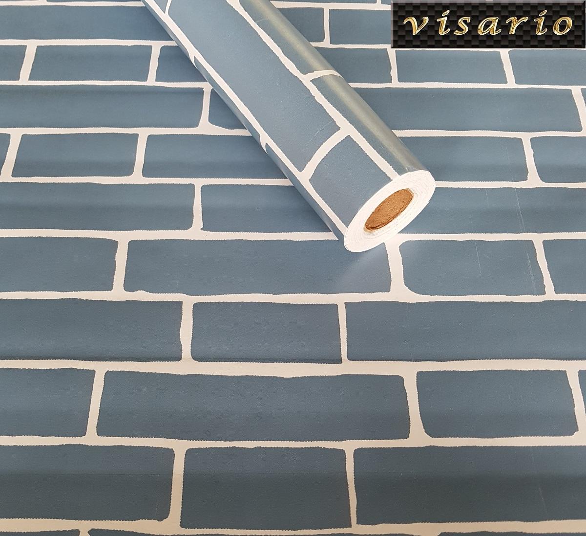 Steine Mauer Ziegel blau